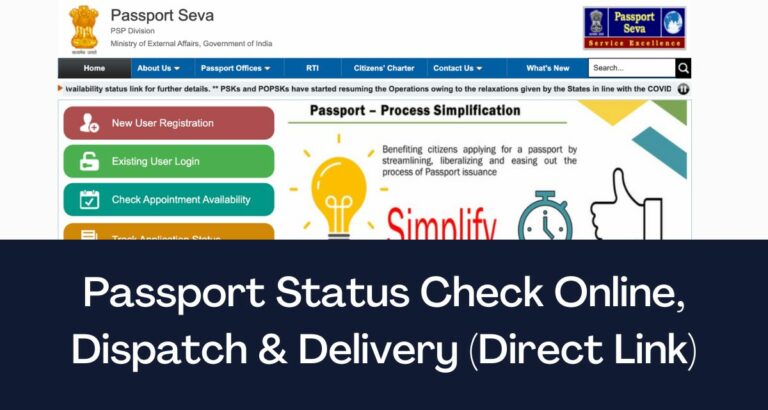 Passport Status Check Online Direct Link Dispatch Delivery   Passport Status Check Online Dispatch Delivery Direct Link 768x410 