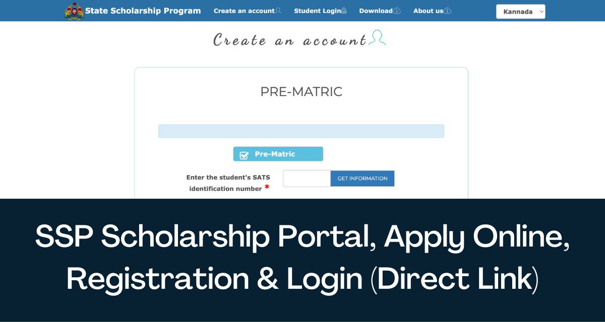 SSP Scholarship Portal - Direct Link Apply Online, Registration & Login