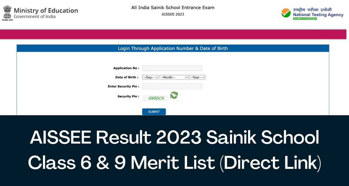 AISSEE Result 2024 Direct Link Sainik School Class 6 & 9 CutOff