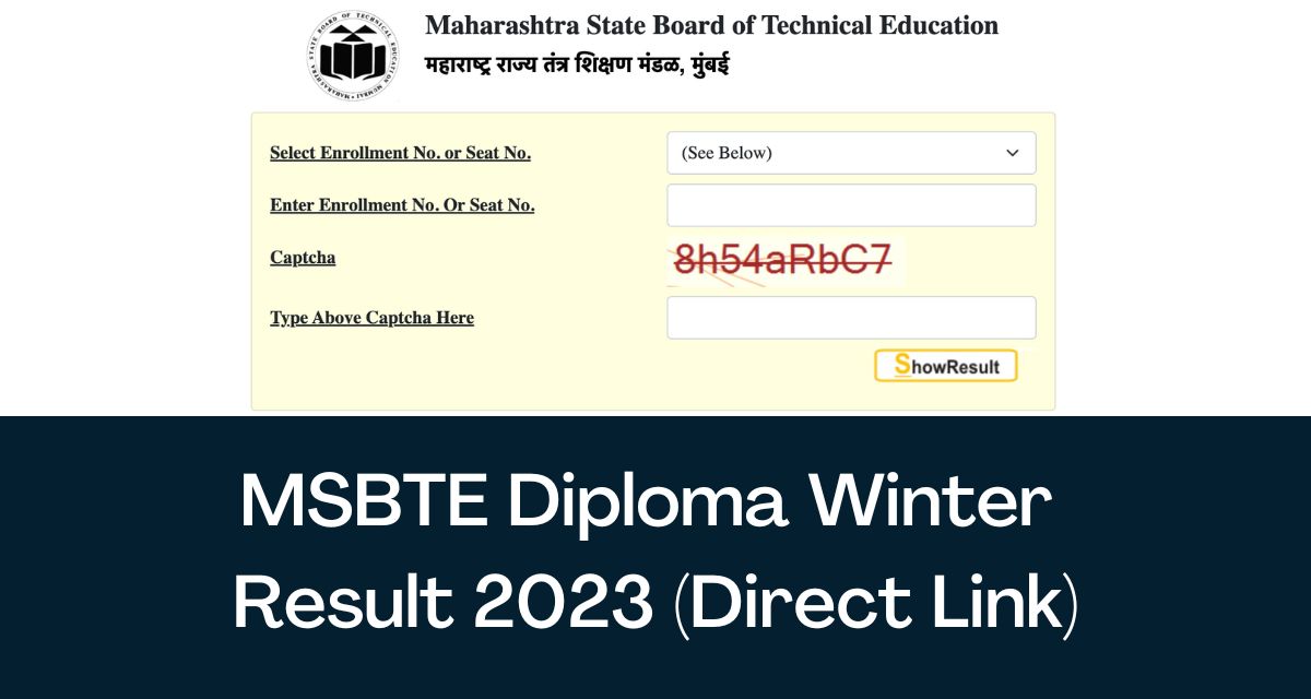 MSBTE Diploma Winter Result 2024 Direct Link January Exam