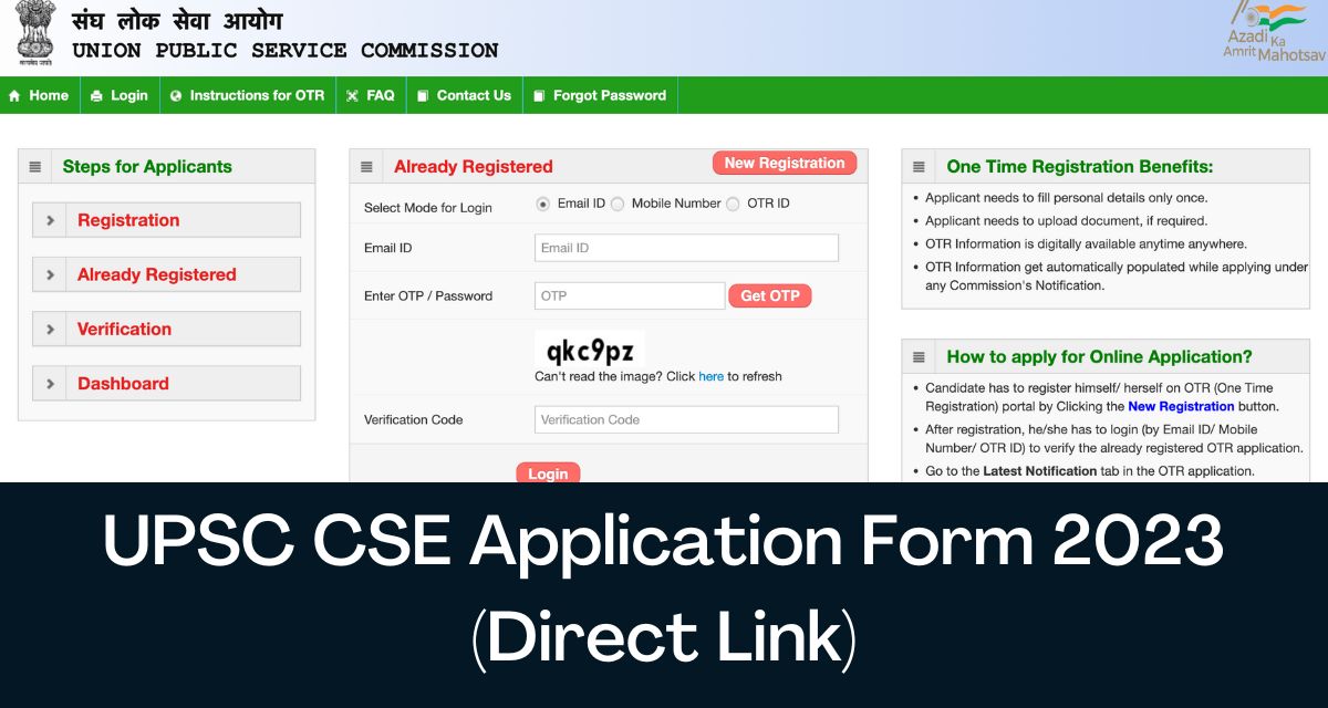 UPSC CSE Application Form 2024 Direct Link Apply Online upsc.gov.in