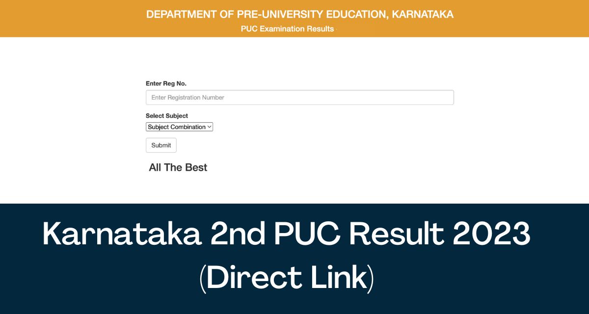 Karnataka 2nd PUC Result 2024 Direct Link KAR Board 12th Class