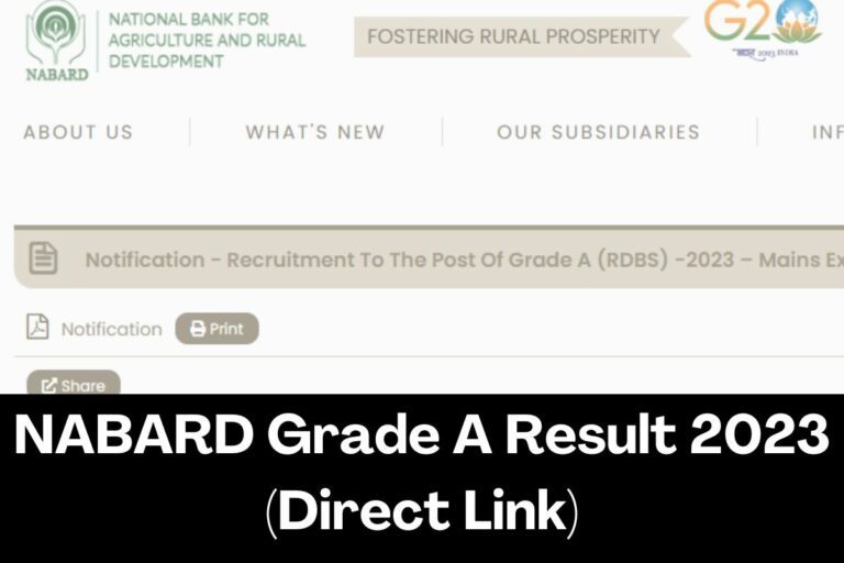 NABARD Grade A Result 2024 Direct Link Scorecard