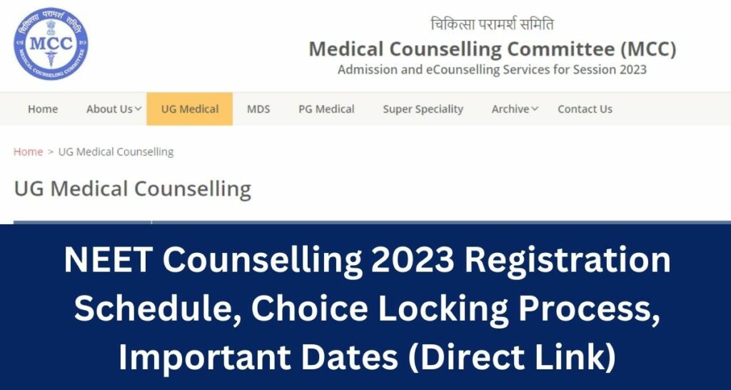 NEET Counselling 2024 Registration Direct Link Schedule, Choice