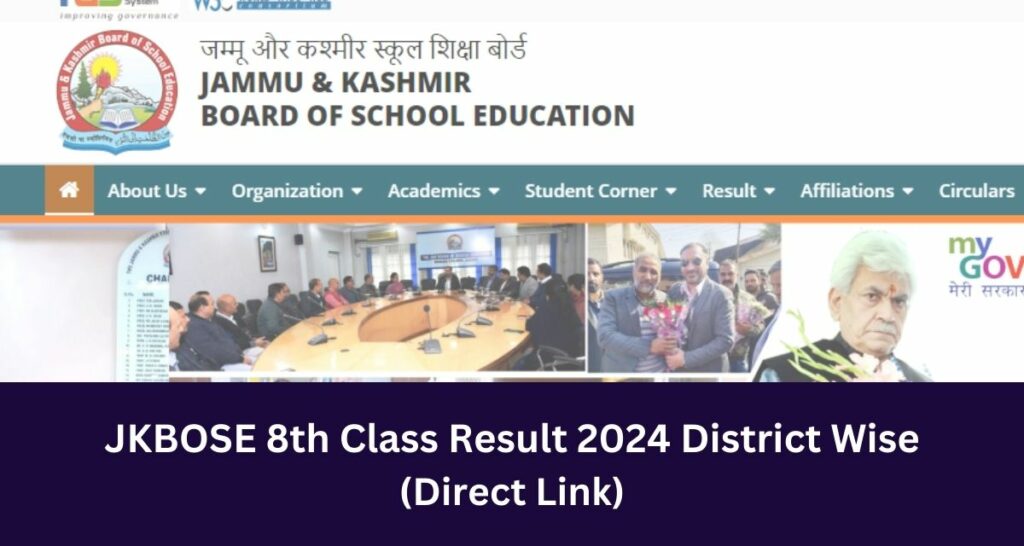 JKBOSE 8th Class Result 2024 Direct Link JK Board Class 8 Soft Zone